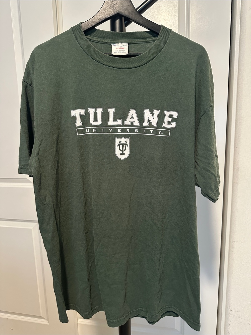 Champion Tulane Green Short-Sleeve Logo Tee